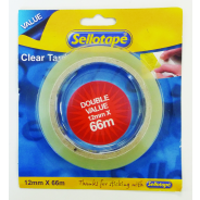 Sellotape Clear Double Value 12mmx66m