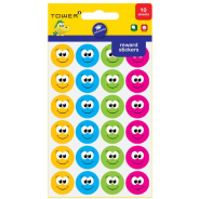 TOWER Reward Range Mixed Neon Large Happy Faces Value Pack 240 Stickers