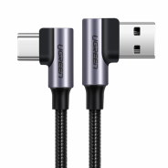 Ugreen USB To Type C Angle Cable 2 Meter Grey