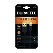 Duracell 2 metre USB-A to USB-C 2.0 Braided Cable