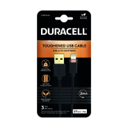 Duracell 2 meter USB-A to Lightning Braided Cable