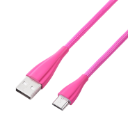 Volkano Fashion Series Lumo Pink Micro USB Cable 1.8m