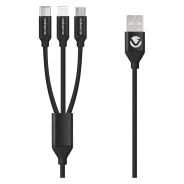 Volkano Weave 3-in-1 Charging Cable 1m