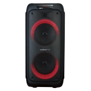Volkano Helios Series Dual 8 Inch Party Speaker With Mic And Light Effects