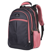 Volkano Orthopaedic Backpack Dark Grey Pink