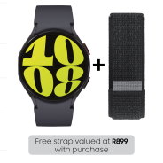 Samsung Galaxy Watch 6 Large Black 44 mm with Free Watch Strap