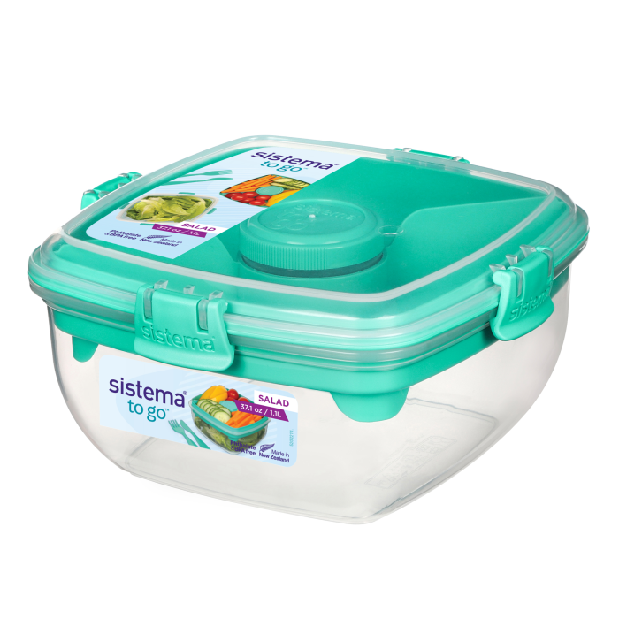 Sistema Salad To Go 1.1L Teal - Incredible Connection