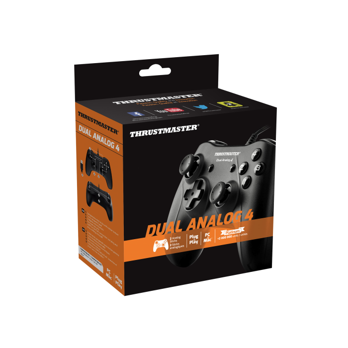 Manette de jeu Thrustmaster Dual Analog 4 (Noir) à prix bas
