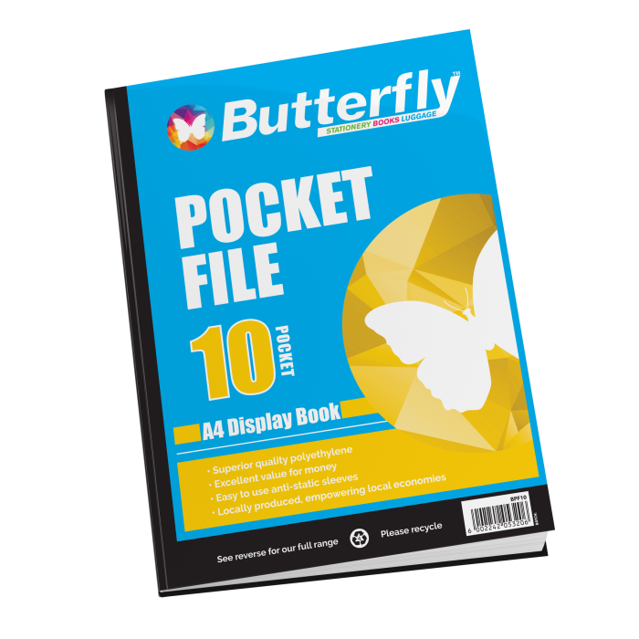 Incredible　10　Page　Butterfly　A4　File　Pocket　Connection