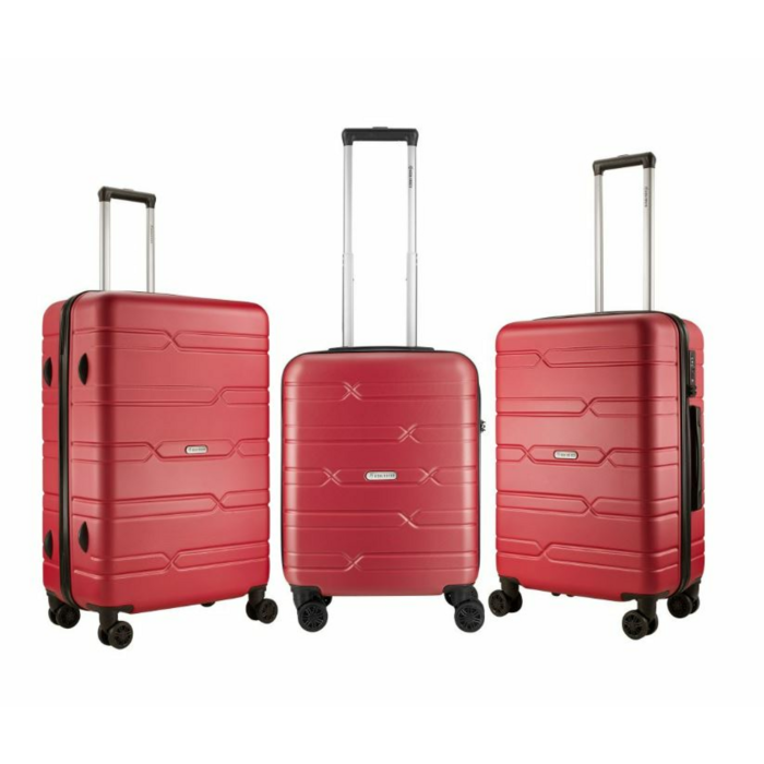 Highlander 3 Piece Bondi Luggage Set Red - Incredible Connection