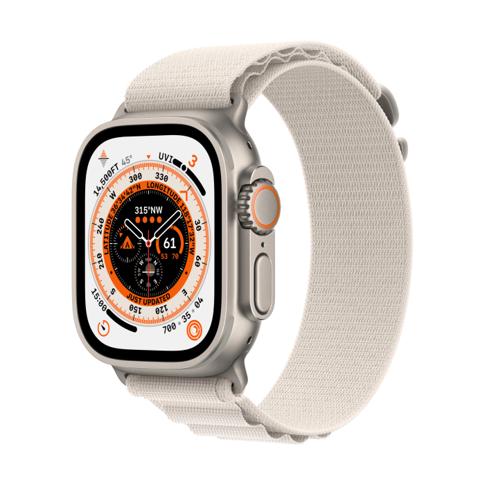 Apple Watch Ultra Gps Cellular 49mm Titanium Case Starlight Alpine Loop