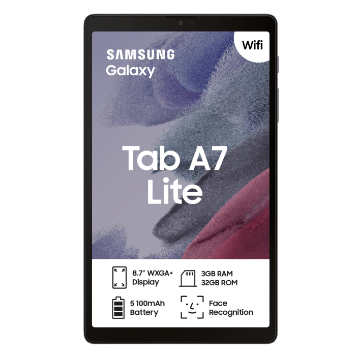 Samsung Galaxy Tab A7 Lite 8.7 Tablet, 32GB, Android 11, Dark Gray